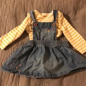 Cat & Jack outfit- onesie with jumper